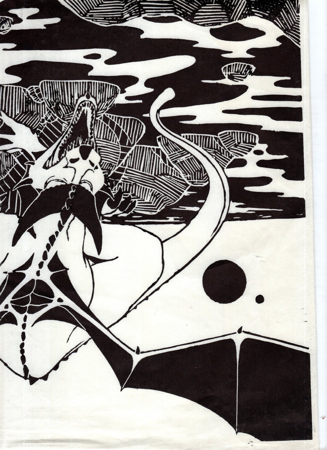 Dragon Lithograph — Detail 3