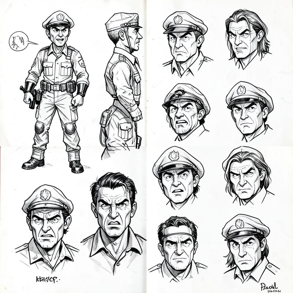 Captain Vega Model Sheet Print