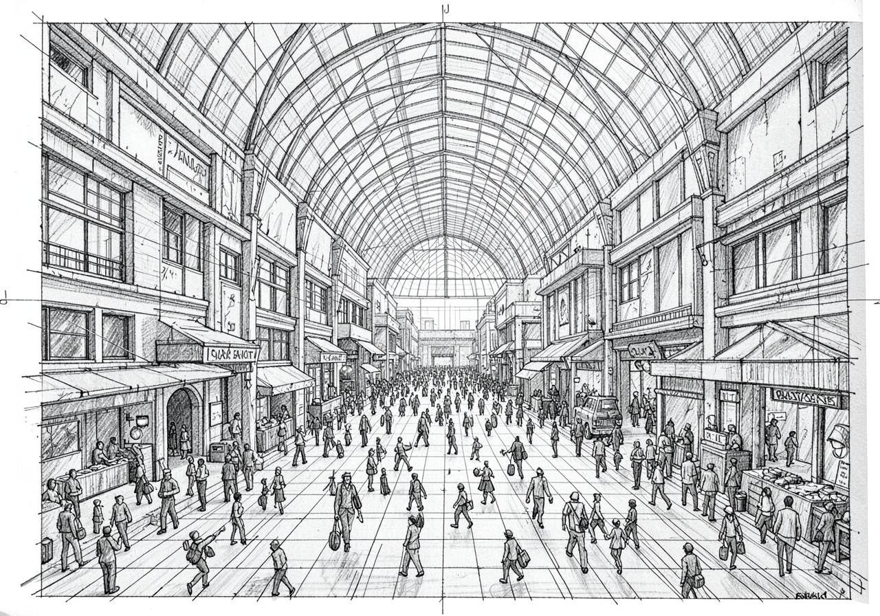 Dome Market Layout Print